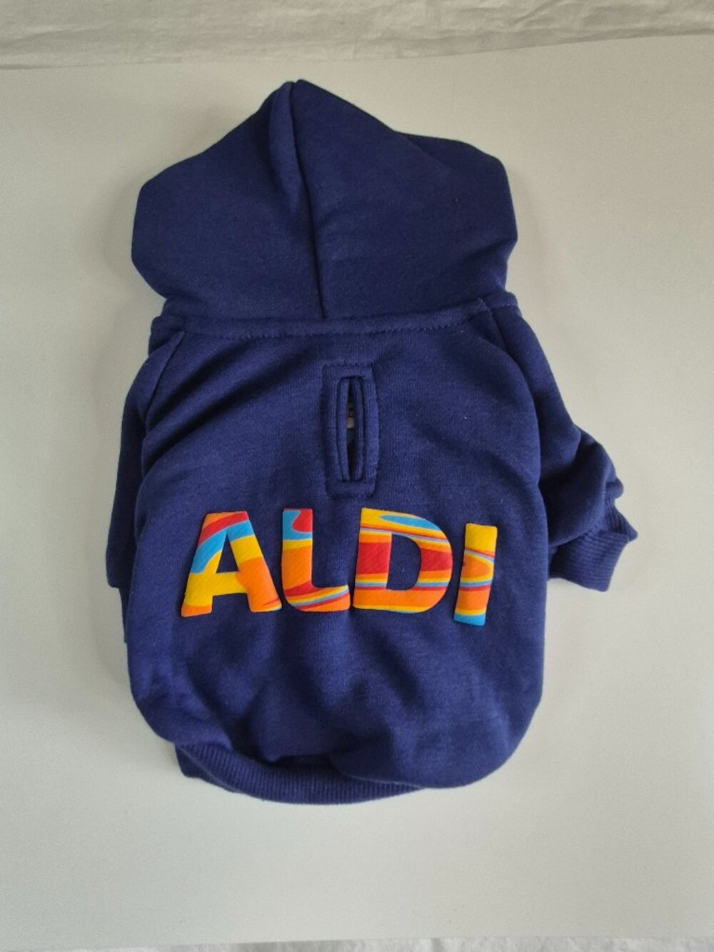 ALDI Gear Dog Or Cat Pet Sweatshirt Sweater Hoodie Blue With Logo Size XS, NWT